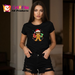 Tricou SIX SEVEN 67 Turta Dulce Craciun 4, din bumbac 100%, tricou negru, Copii | Dama | Barbat - Img 3
