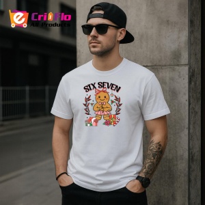 Tricou SIX SEVEN 67 Turta Dulce Craciun Cadou, din bumbac 100%, tricou alb, Copii | Dama | Barbat - Img 2
