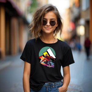 Tricou Skate Street Urban Tricou Negru - Copii | Dama | Barbat - Img 5