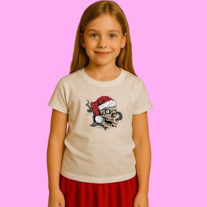 Tricou Skeleton Santa, din bumbac 100% Copii | Dama | Barbat - Img 2