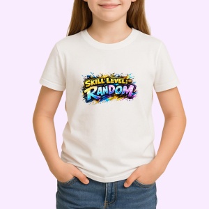 Tricou Skill Level Random Design Gaming Colorat V1, din bumbac 100% , tricou alb pentru Copii | Dama | Barbat - Img 2