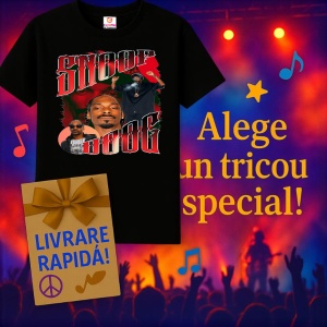 Tricou Snoop Dogg - Bold Red Style, muzica Rap, Dama | Barbat | Copii, Culoare Negru - Img 11