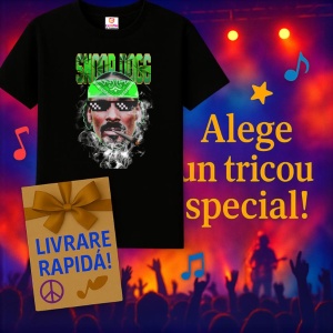 Tricou Snoop Dogg - Cigar Meme Style, muzica Rap, Dama | Barbat | Copii, Culoare Negru - Img 7