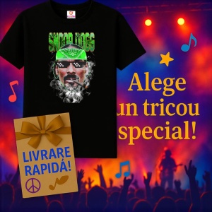 Tricou Snoop Dogg - Cigar Meme Style, muzica Rap, Dama | Barbat | Copii, Culoare Negru - Img 11