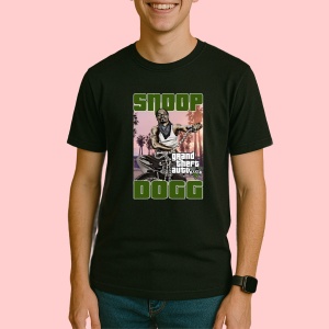 Tricou Snoop Dogg - GTA Style v1, muzica Rap, Dama | Barbat | Copii, Culoare Negru - Img 3