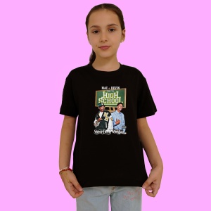 Tricou Snoop Dogg & Wiz Khalifa - Mac and Devin Go to High School, muzica (Comedie / Rap ironic), Dama | Barbat | Copii, Culoare Negru - Img 2