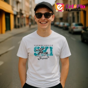 Tricou Snowboarding Ski Repeat Design Iarna V1, din bumbac 100% , tricou alb pentru Copii | Dama | Barbat - Img 10