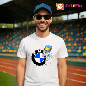 Tricou Sofer Raliu Cu Logo Bmw | Unisex Dama si Barbat - Img 2