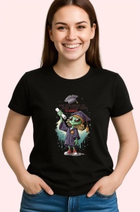 Tricou Some People Graduate With Honors Yoda, Copii | Dama | Barbat, culoare negru - Img 4