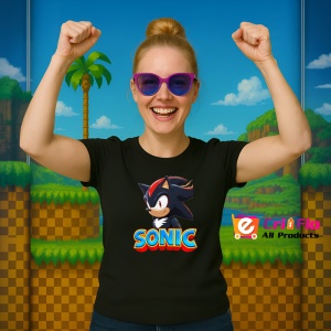 Tricou Sonic Shadow - Erou Tacut Copii | Dama | Barbat - Img 11