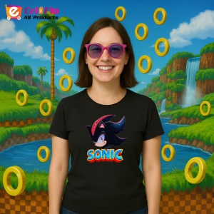 Tricou Sonic Shadow - Univers Intunecat Copii | Dama | Barbat - Img 3
