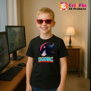 Tricou Sonic Shadow - Univers Intunecat Copii | Dama | Barbat - Img 5