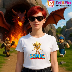 Tricou Sonic Super Tricou Sonic - Forta de Aur Copii | Dama | Barbat - Img 11
