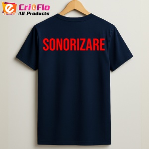 Tricou SONORIZARE, Personalizat | Unisex Dama si Barbat, Albastru Inchis - Img 2