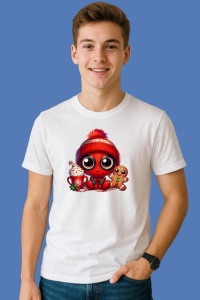 Tricou Spider Man Christmas Cute, din bumbac 100%, tricou alb, Copii | Dama | Barbat - Img 2
