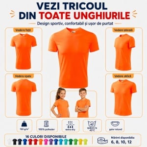 Tricou sport copii Malfini Fantasy 147 – 100% poliester, pentru fete și băieți, ideal pentru activități sportive - Img 7