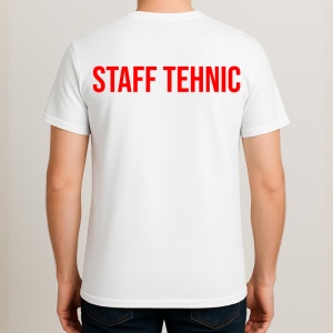 Tricou STAFF TEHNIC, Personalizat | Unisex Dama si Barbat