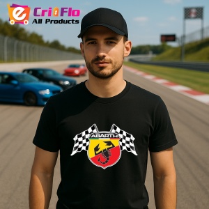 Tricou Steaguri Cu Logo Abarth | Unisex Dama si Barbat - Img 3