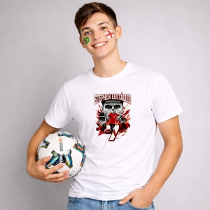 Tricou Stephen Eustaquio Canada World Cup Fifa 2026, din bumbac 100%, tricou alb, Copii | Dama | Barbat