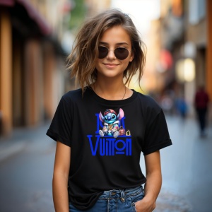 Tricou Stich Gangsta Street Tricou Negru - Copii | Dama | Barbat