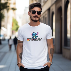 Tricou Stictch Gangsta Now Tricou Alb - Copii | Dama | Barbat - Img 9