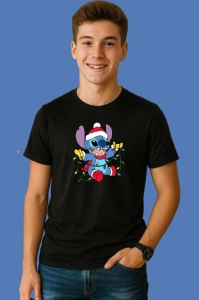 Tricou Stitch Cu Instalatie Luminoasa, din bumbac 100% Copii | Dama | Barbat - Img 3