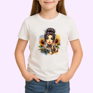 Tricou strong woman rose explosion art, femeie puternica cu explozie de trandafiri, Copii | Dama | Barbat - Img 3