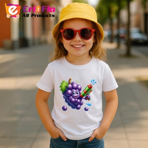Tricou Strugure amuzant de vara cu pistol de apa, Fructe, Copii | Dama - Img 4