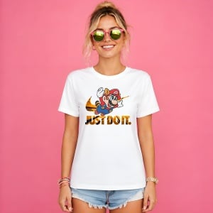Tricou Super Mario Raccoon Fly Urban Street Design Just Do It, din bumbac 100% Copii | Dama | Barbat