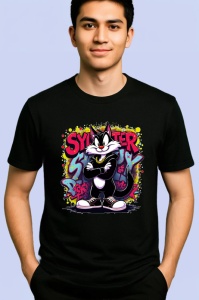 Tricou Sylvester super swag street style rosu-negru Copii | Dama | Barbat Barbat - Img 5