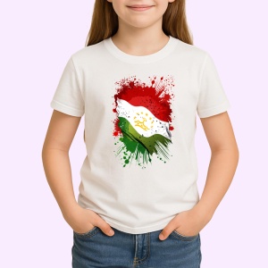 Tricou Tajikistan Steag Splash Art, Copii | Dama | Barbat - Img 3