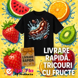 Tricou Tamarind si explozie exotica, Fructe, Copii | Dama, culoare negru - Img 12