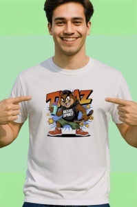 Tricou Taz Rebel Spirit, stil urban cu skateboard si bautura energizanta Copii | Dama | Barbat Barbat - Img 2