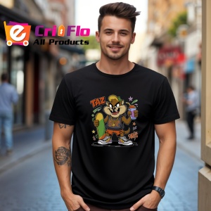 Tricou Tazmanian Devil graffiti TAZMNY portocaliu si mov Copii | Dama | Barbat Barbat - Img 17