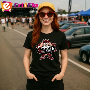 Tricou Tazz Cu Logo Buell | Unisex Dama si Barbat - Img 2