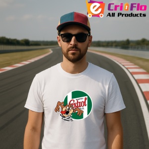 Tricou Tazz Vartej Cu Logo Castrol 2 | Unisex Dama si Barbat