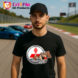 Tricou Tazz Vartej Cu Logo Mitsubishi | Unisex Dama si Barbat - Img 2