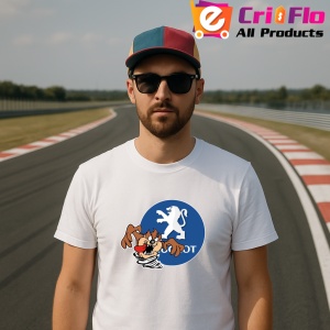 Tricou Tazz Vartej Cu Logo Peugeot 2 | Unisex Dama si Barbat - Img 2