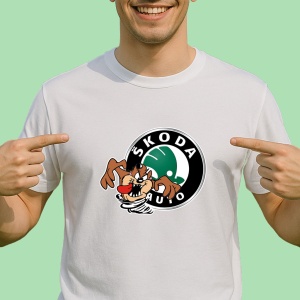 Tricou Tazz Vartej Cu Logo Skoda Auto | Unisex Dama si Barbat