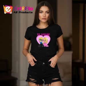 Tricou Te Iubesc Cuplu Cartoon, din bumbac 100%, tricou negru, Dama | Barbat - Img 5