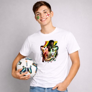 Tricou Thomas Partey Ghana World Cup Fifa 2026 V2, din bumbac 100%, tricou alb, Copii | Dama | Barbat - Img 3