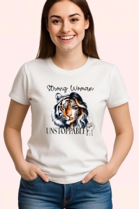 Tricou Tigru si femeie neinvinsa strong woman unstoppable Copii | Dama | Barbat Barbat