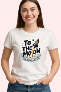 Tricou to the moon bitcoin rocket, pana la luna racheta bitcoin, Copii | Dama | Barbat - Img 4