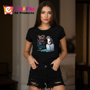 Tricou Too Cool To Care Pinguin Pe Gheata, Copii | Dama | Barbat, culoare negru - Img 14