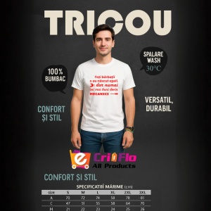 Tricou toti barbatii se nasc egali dar numai cei mai buni devin mecanici mesaj profesie, Copii | Dama | Barbat - Img 5