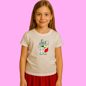 Tricou Toy Story Buzz Lightyear Cu Extraterestru Si Soseta, din bumbac 100% Copii | Dama | Barbat - Img 3
