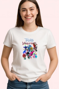 Tricou Trolls personaje colorate si muzicale intr o lume plina de veselie, Copii | Dama | Barbat - Img 4