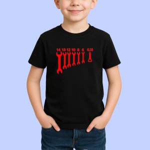 Tricou Trusa De chei a unui mecanic Negru, Copii | Dama | Barbat - Img 1