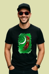 Tricou Turkmenistan Steag Splash Art, Copii | Dama | Barbat, culoare negru