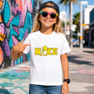 Tricou Tweety Logo Galben Desen Animat Vesel, din bumbac 100% Copii | Dama | Barbat - Img 4
